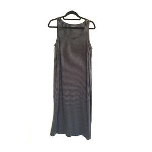 Eileen Fisher Stripe Linen Jersey Dress Maxi Dress